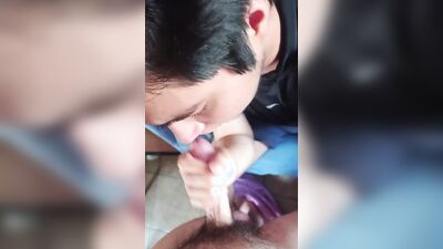 Naughty and naive femboy got mouth fucked