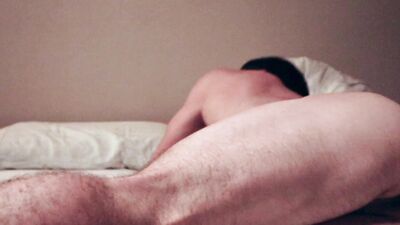 Face down ass up cock milking and taint pulsing