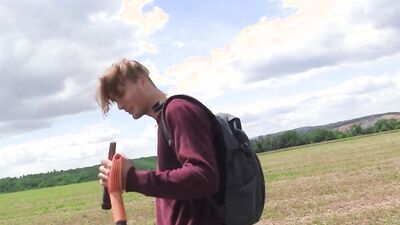 A Twink Has His Metal Detector Ready To Hunt For Metal But He Stumbles Upon A Guy With A Dick Hard As A Metal - BIGSTR