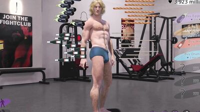 Cute Cock Clicker blue-eyed tall blond