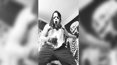 Ghost Face Jerks off onto Your Face