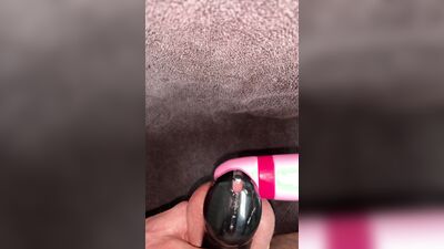 ruined orgasme in chastity cage with penis plug
