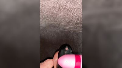 ruined orgasme in chastity cage with penis plug