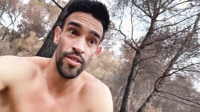 Very risky naked hiking