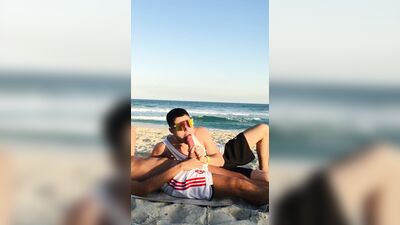 big dick 10 inches fucking the bottom in public beach
