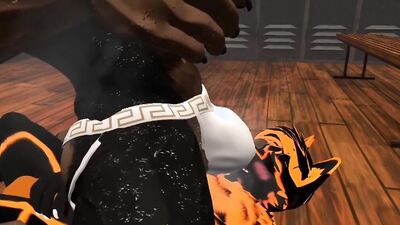 Wolf jocks fuck in locker room