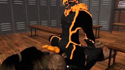 Wolf jocks fuck in locker room
