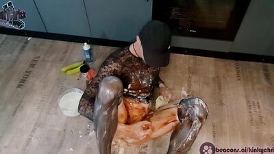 KinkyChrisX - Messy masturbation in nylon stockings (WAM) - FULL FAPHOUSE VIDEO