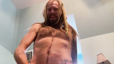 juicy ass dildo play, jerks big dick, eats cum