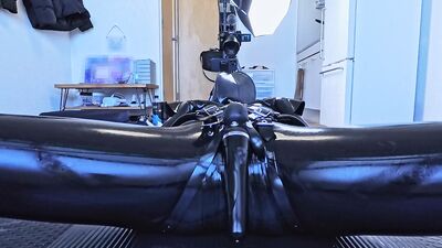 Rubber dolls with cute moaning girls and interlocking vibrators for hypnotic masturbation????