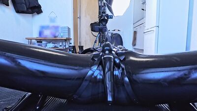 Rubber dolls with cute moaning girls and interlocking vibrators for hypnotic masturbation????