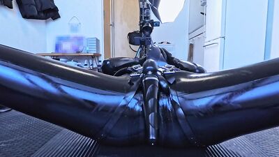 Rubber dolls with cute moaning girls and interlocking vibrators for hypnotic masturbation????