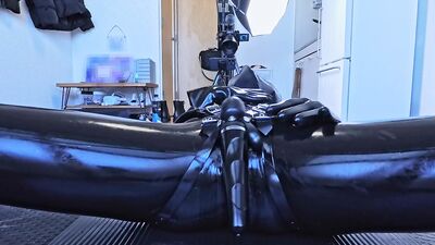 Rubber dolls with cute moaning girls and interlocking vibrators for hypnotic masturbation????