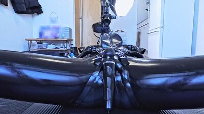 Rubber dolls with cute moaning girls and interlocking vibrators for hypnotic masturbation????