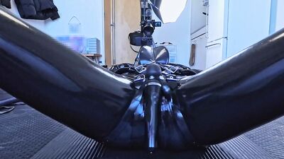 Rubber dolls with cute moaning girls and interlocking vibrators for hypnotic masturbation????