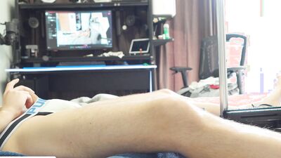 Cumming hands free 3 times from being fucked hard by sex machine