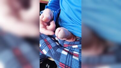 Wanking of an unusual cock and cumming
