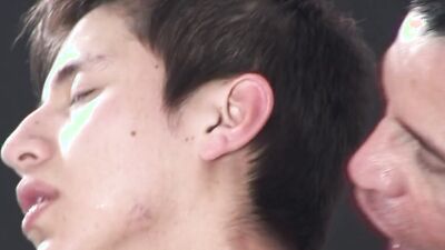 Gay Boy Fucked Bareback by Two Older Men