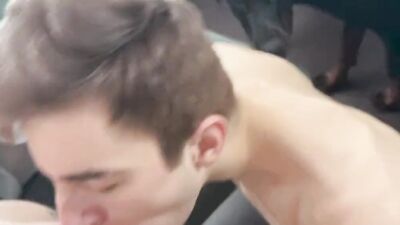 Student sex party, the guys made a very juicy fuck in the country - 484