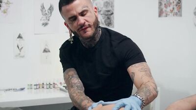 BROMO - Super-Hot Tatted Guy Fly Tatem Shoves His Big Cock Deep Inside Lev Ivankov's Tight Ass