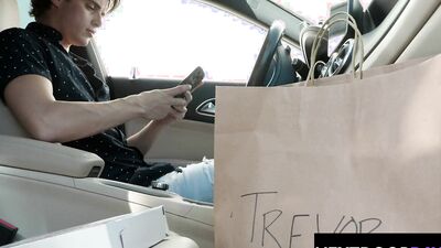 Food Delivering Twink Dicked Down By Stud BLOWS His Load - Trevor Brooks, Ben Masters - NextDoorRaw