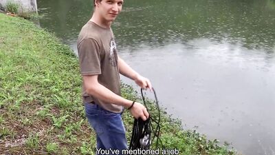 BIGSTR - Horny Guy Shows His Cash To Convince A Dude To Follow Him At A Quiet Place To Fuck