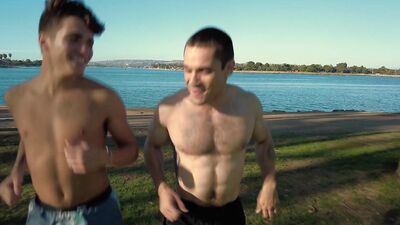 Tatted Hairy Jock Drilled By Cute Twink - Benji Hart, Andrew Miller - NextDoorBuddies