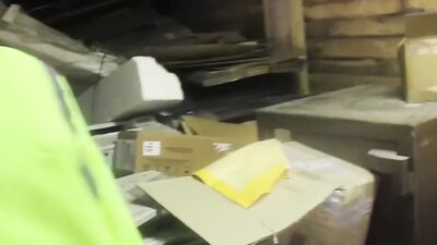 Kinky ks make a cock munching train at a warehouse