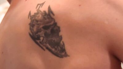 Tattooed John Masturbates His Cock While Watching Porn