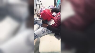 RED HEADED SLUT THROAT FUCKED ON DA COUCH ! ???? Just for fans - Wondahead22