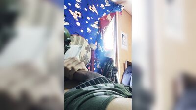 Naughty latin guy masturbates his dick alone, ends up cumming