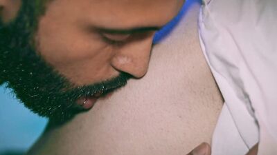 Big Dick Camilo Brown Fucking Cute Twink Juan Ferrer Bareback At The Bar Covering His Face In Cum
