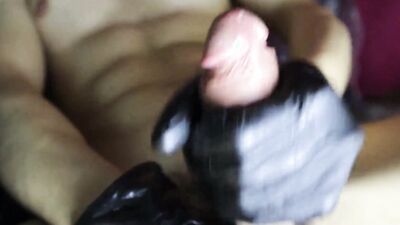 a very sexy young muscular guy massages his big juicy cock and will soon cum on your lips