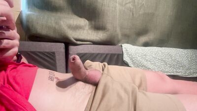 Jerking off instead of having lunch.
