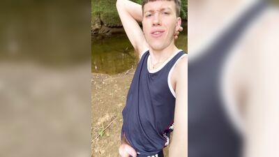 Jesse Gold Jerking Off in the Woods