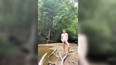 Jesse Gold Jerking Off in the Woods