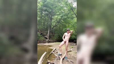 Jesse Gold Jerking Off in the Woods