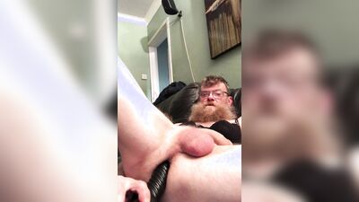 Playing with my toy and thinking about your hard cock.