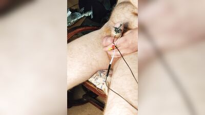 estim fun cum in condom