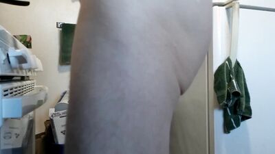 Making Supper Naked with My Cock and Balls Bouncing Around