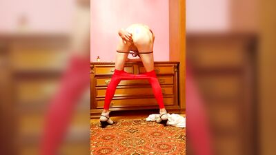Warming up before the strap-on