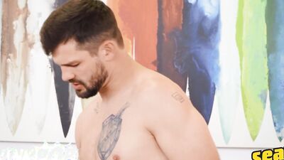 TWINKPOP - Dale Trails His Mouth Down Brysen's Chest And Abs, Then Kneels To Suck His Cock And Balls