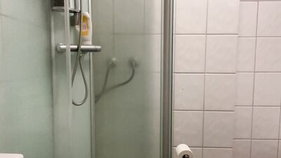 Washing my white ass after burned on the beach.