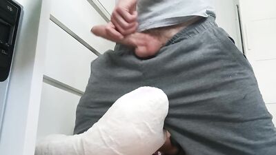 Horny Guy on his knees wants to give you a Blowjob while Masturbating his Delicious Cock