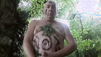 Exotic chubby guy with mud in his fat body !