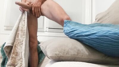Naked Skinny Muscular Brunette With Rich Big Cock Plays With It For You