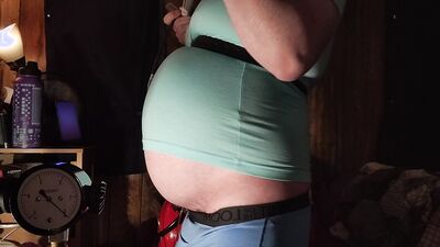Human Balloon - Belly Inflation