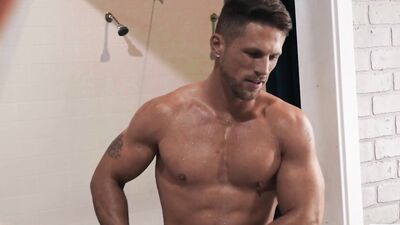 Kane Fox Helps Roman Todd Produce More Of His Secret Ingredient For The Protein Shake, A Big Load Of His Jizz - MEN