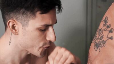 Kane Fox Helps Roman Todd Produce More Of His Secret Ingredient For The Protein Shake, A Big Load Of His Jizz - MEN