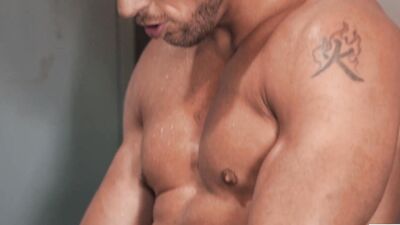 Kane Fox Helps Roman Todd Produce More Of His Secret Ingredient For The Protein Shake, A Big Load Of His Jizz - MEN